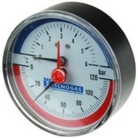 Termomanometru 6 bar 120grC axial